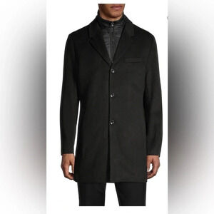 Michael Kors Men’s Slim-Fit Wool Blend Overcoat Water Resistant Size 42 Slim NWT
